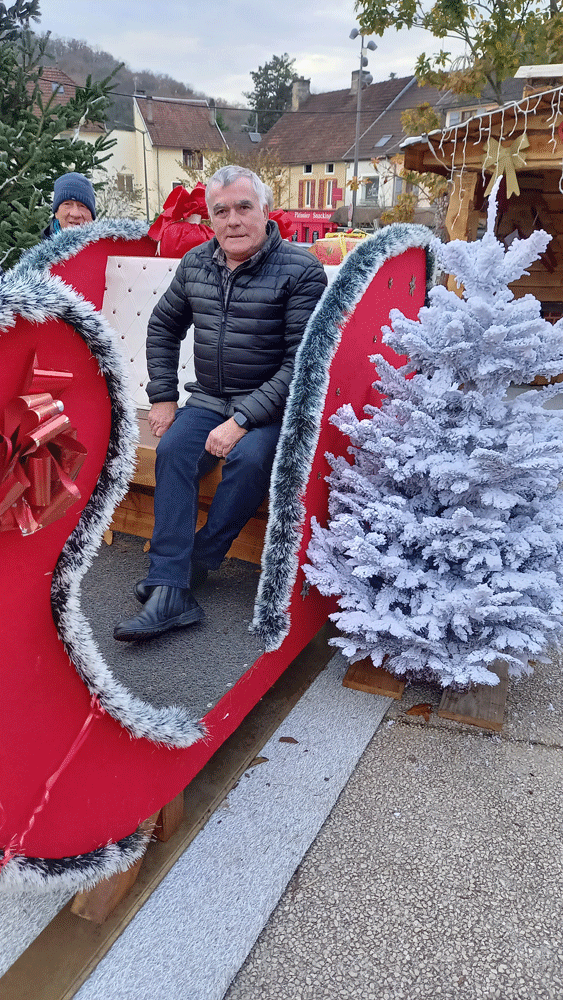 Dans le traineau du pere noel